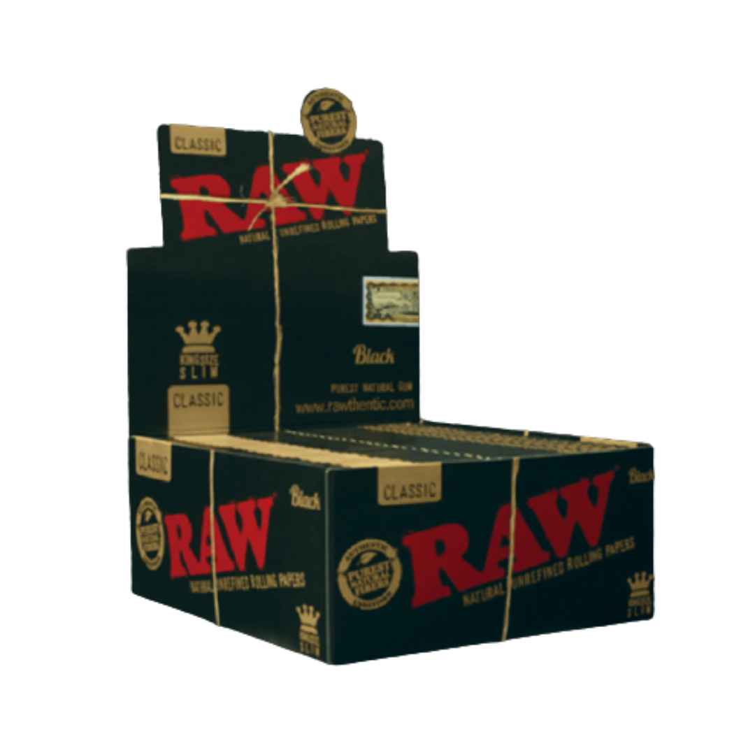 Cartine RAW - Black Kingsize Slim - GrowLab Cartine RAW - Black Kingsize Slim - GrowLab