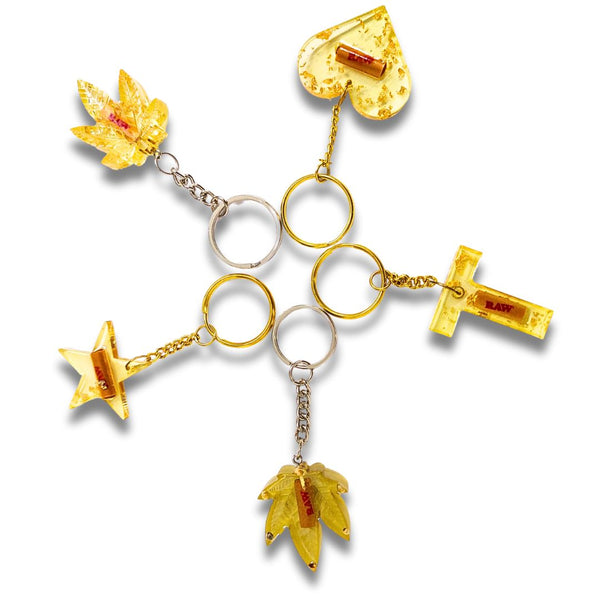 RAW Gold Resin Keychain Collection