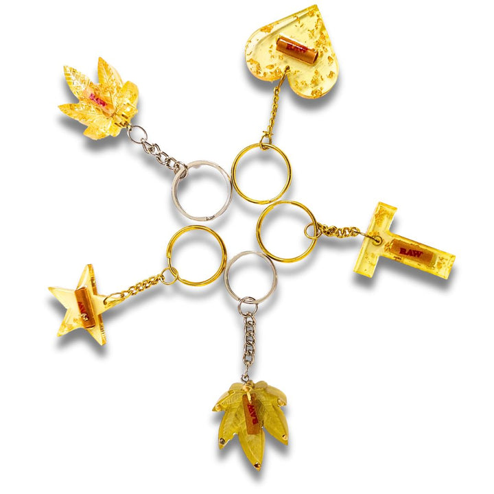 RAW Gold Resin Keychain Collection