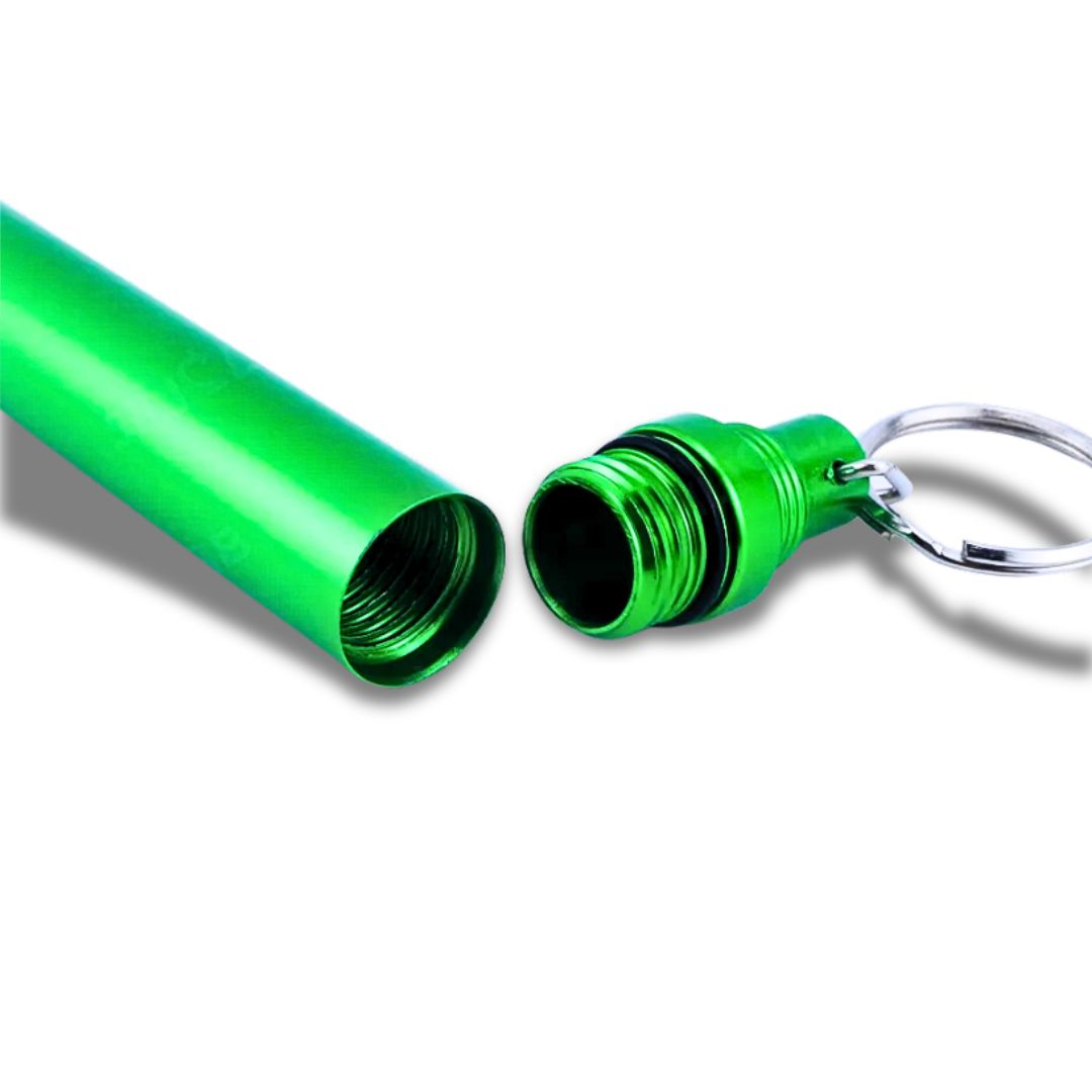 Aluminum Doob Tube with Keychain open