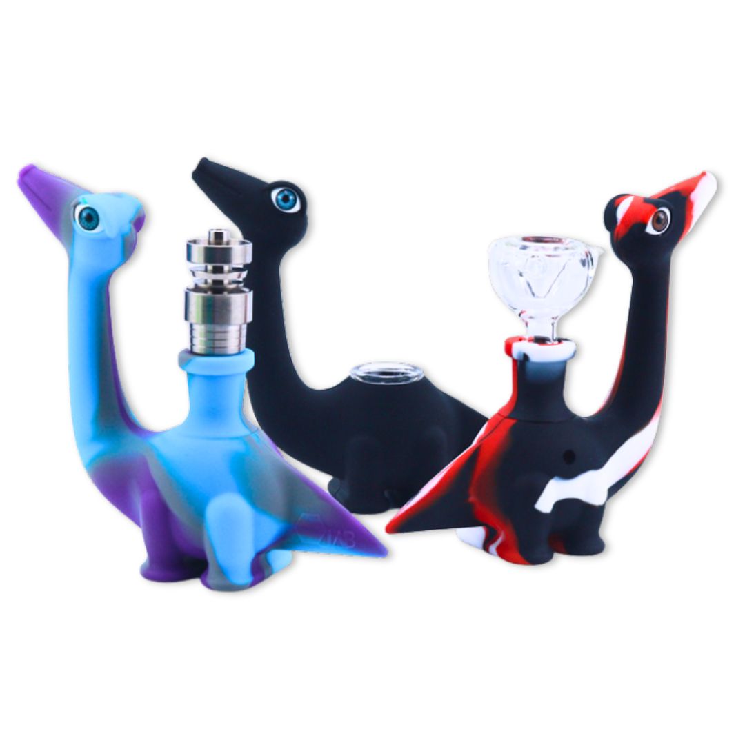 Silicone Dinosaur Bubbler Water Pipe India

