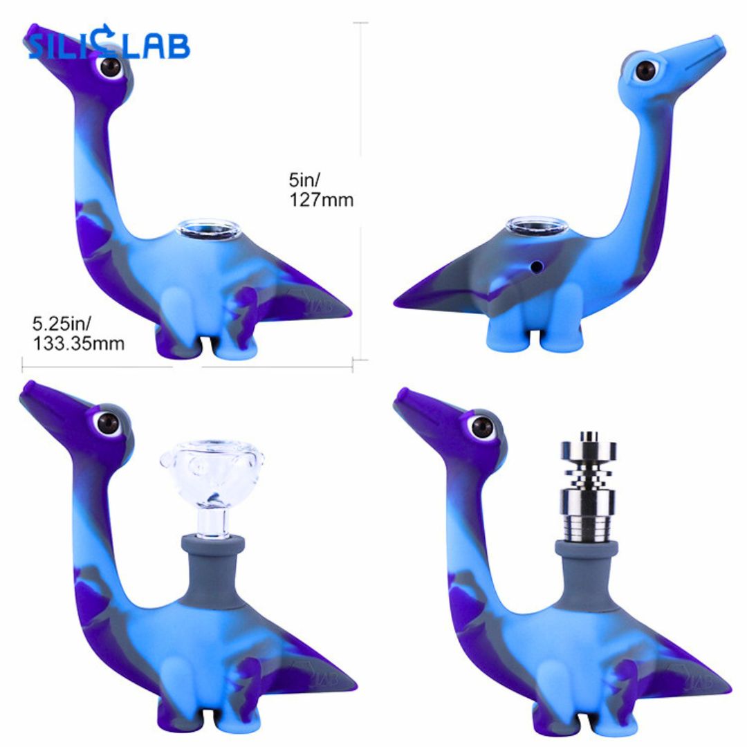 Buy Silicone Dinosaur Bubbler Water Pipe

