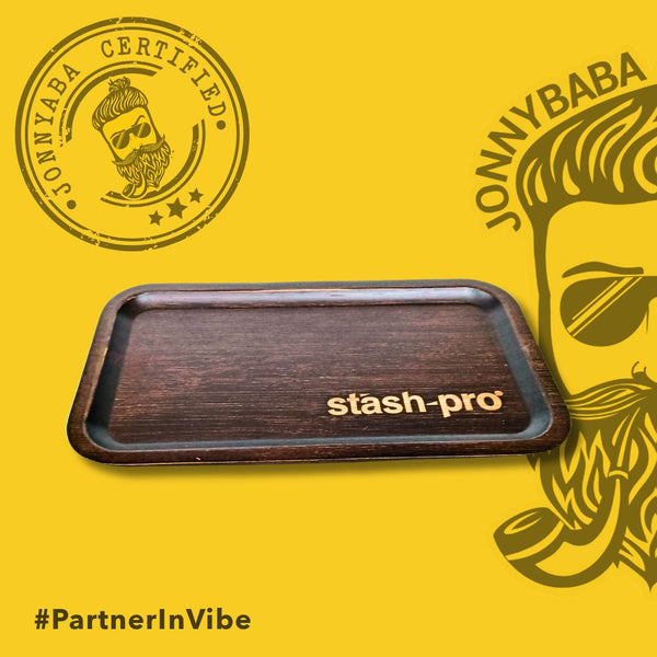 Stash Pro Wooden Rolling Tray Rectangular