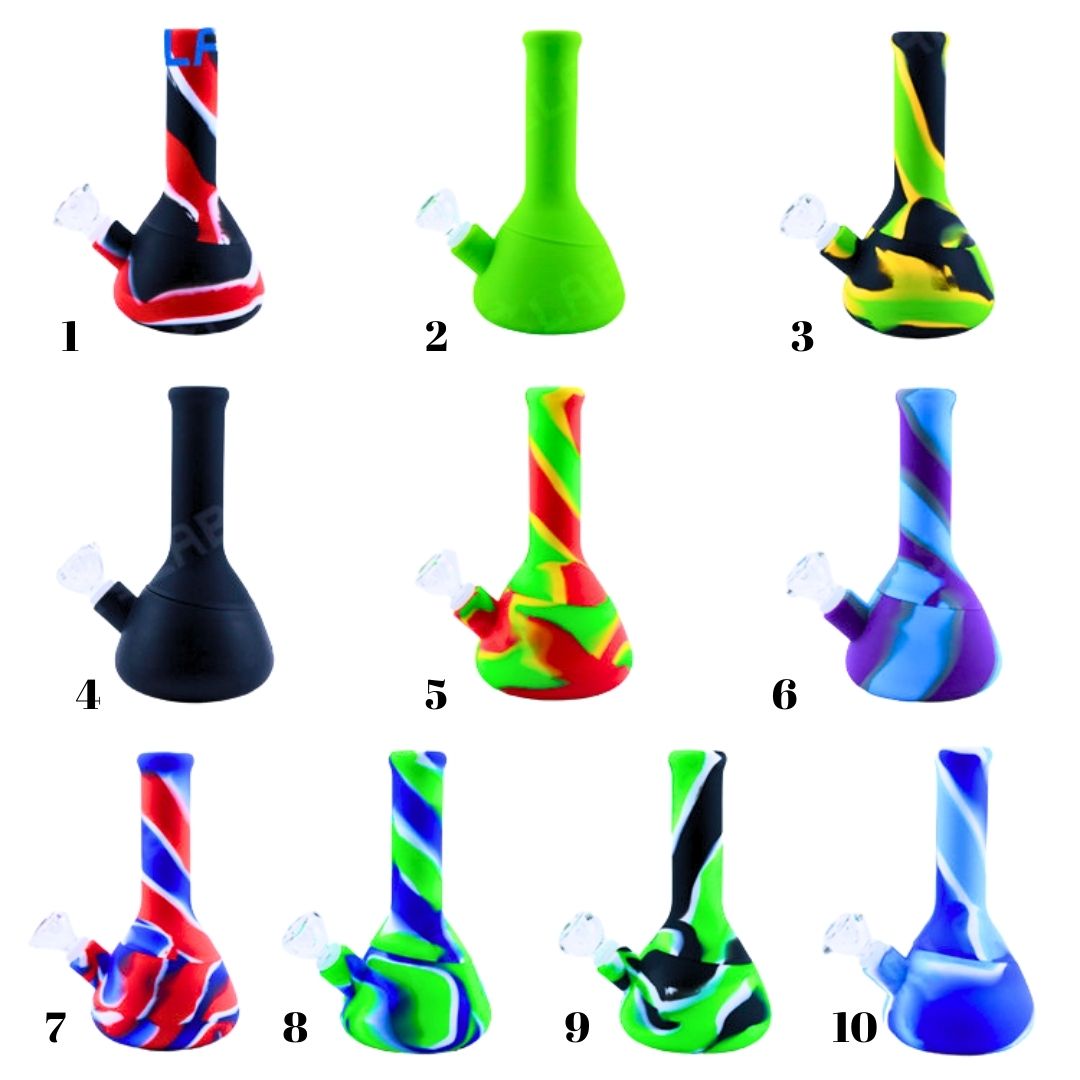 All Design - Silicone Chunky Beaker Bongs - 8 Inch