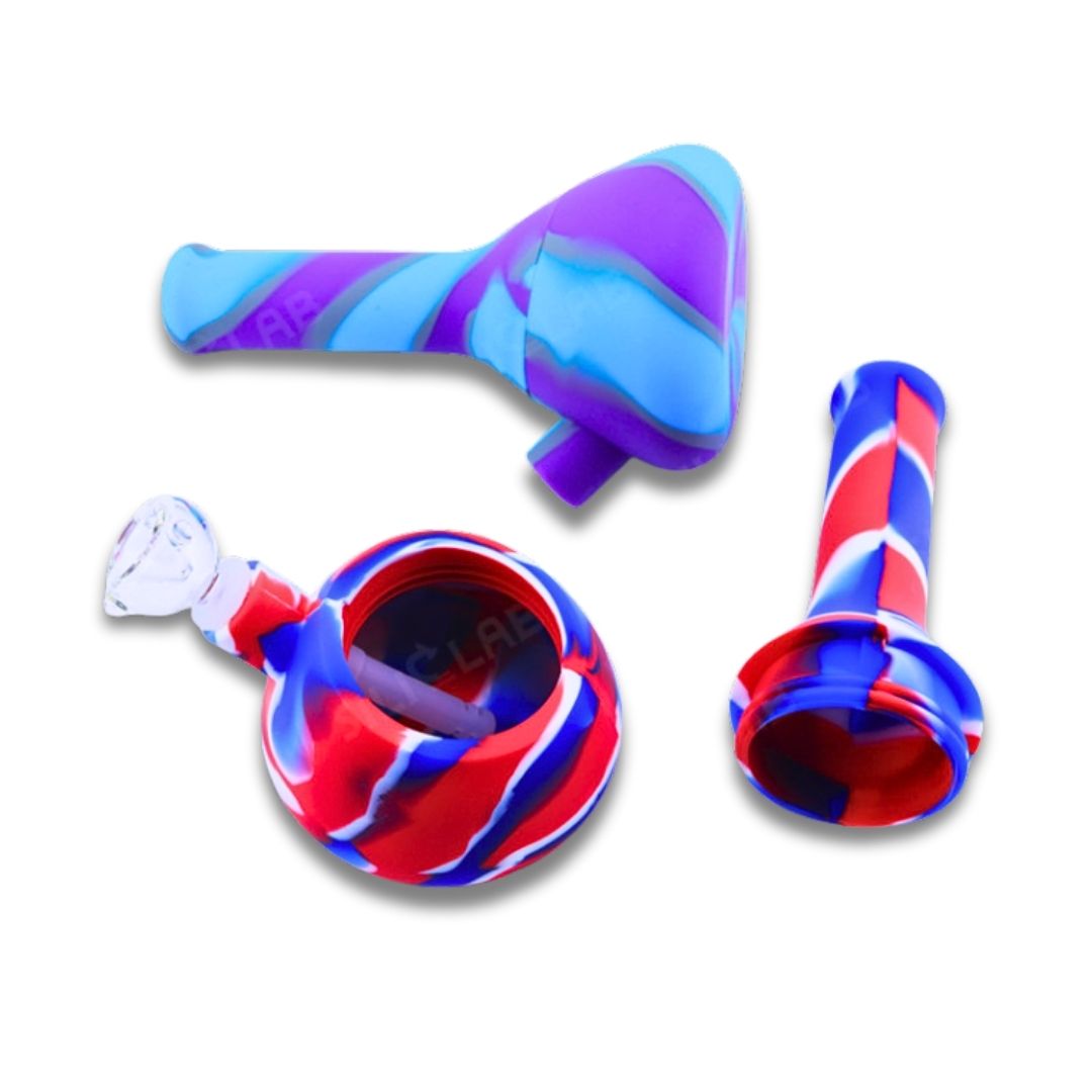 Silicone Chunky Beaker Bongs - 8 Inch