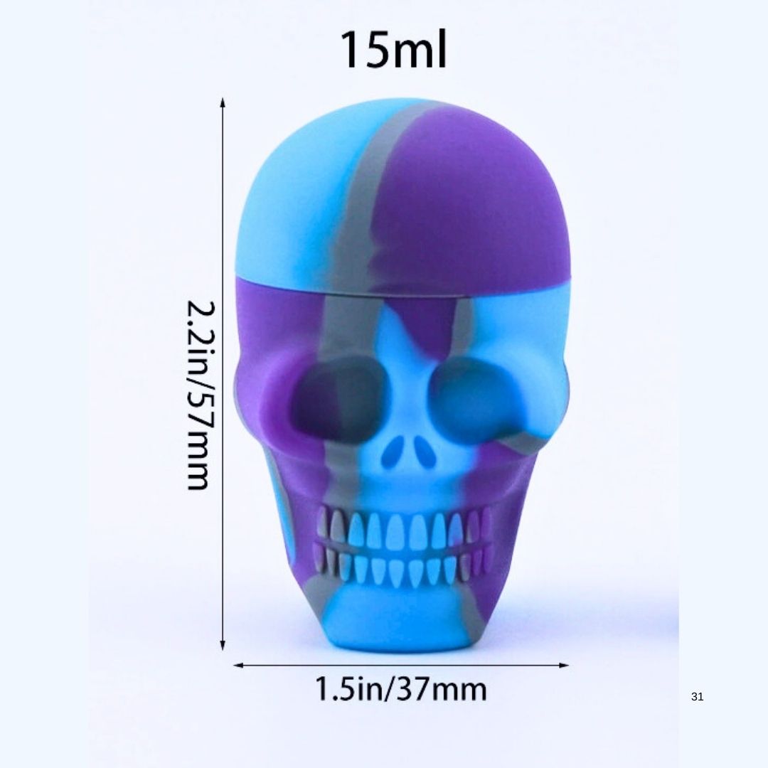 Skull Silicone Container sizes