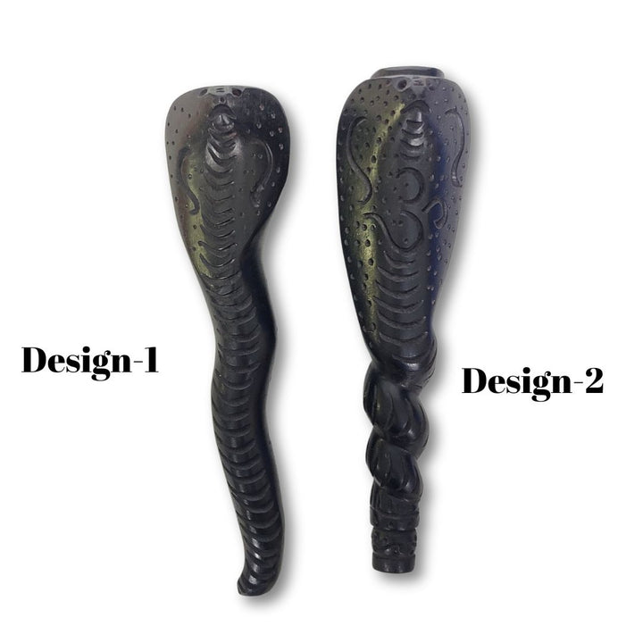 Snake Shaped Chillum for smoking on white background 