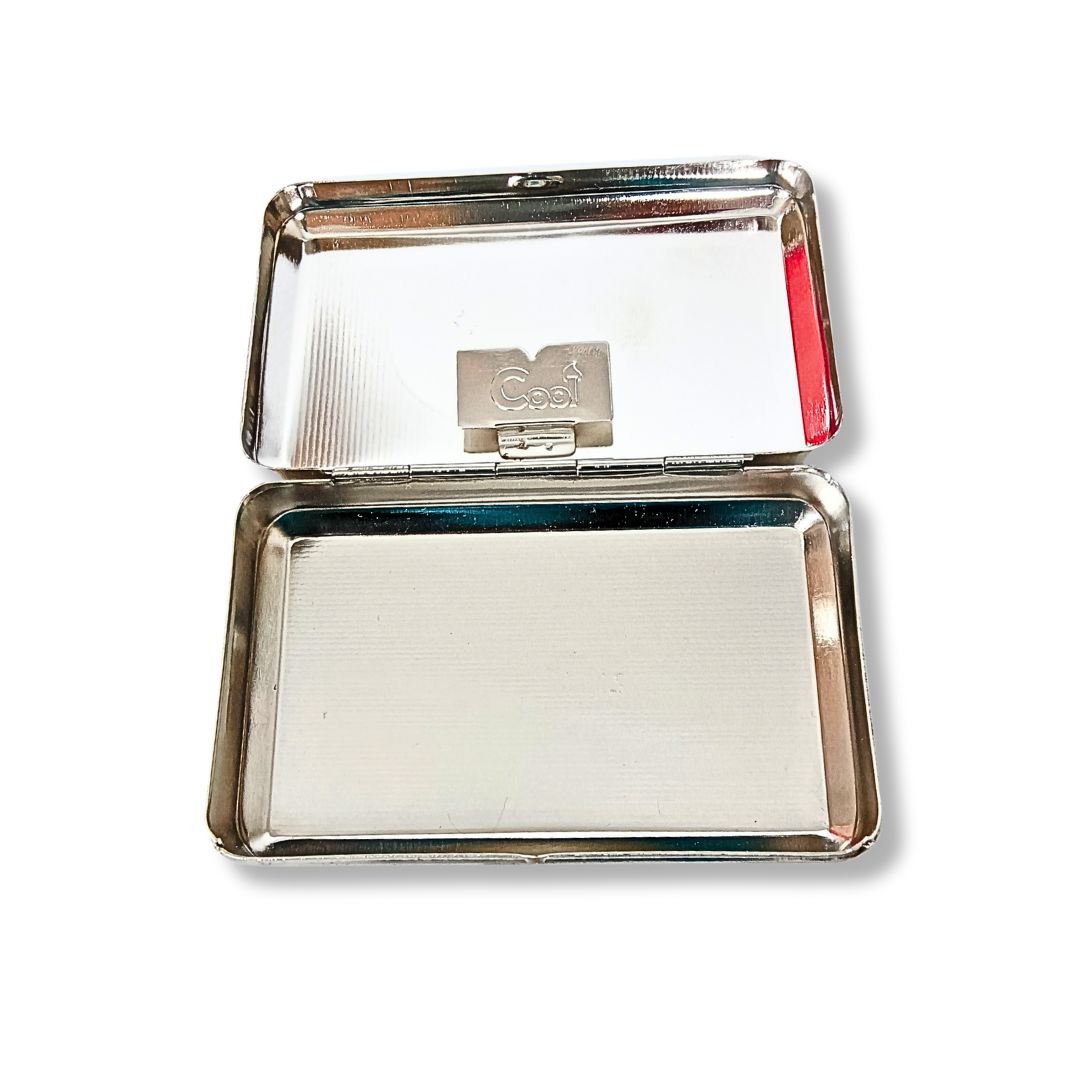 Silver Leaf Metal Storage Case