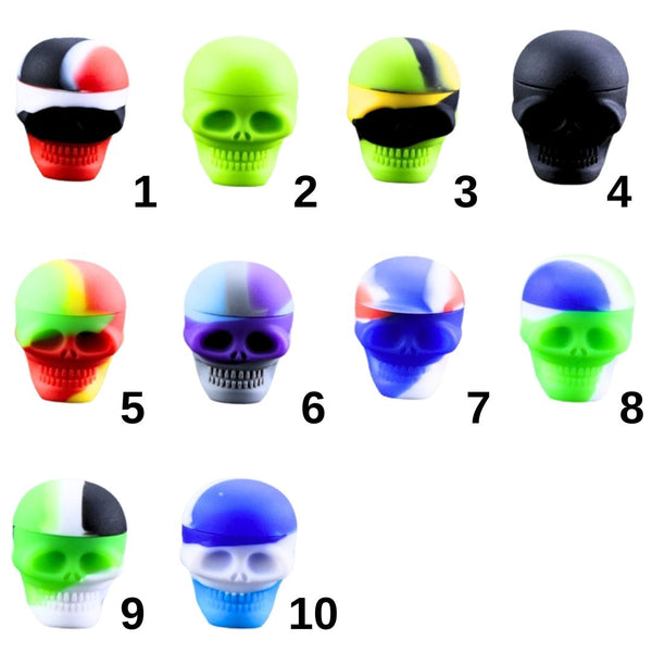 Skull Silicone Container with all options designs