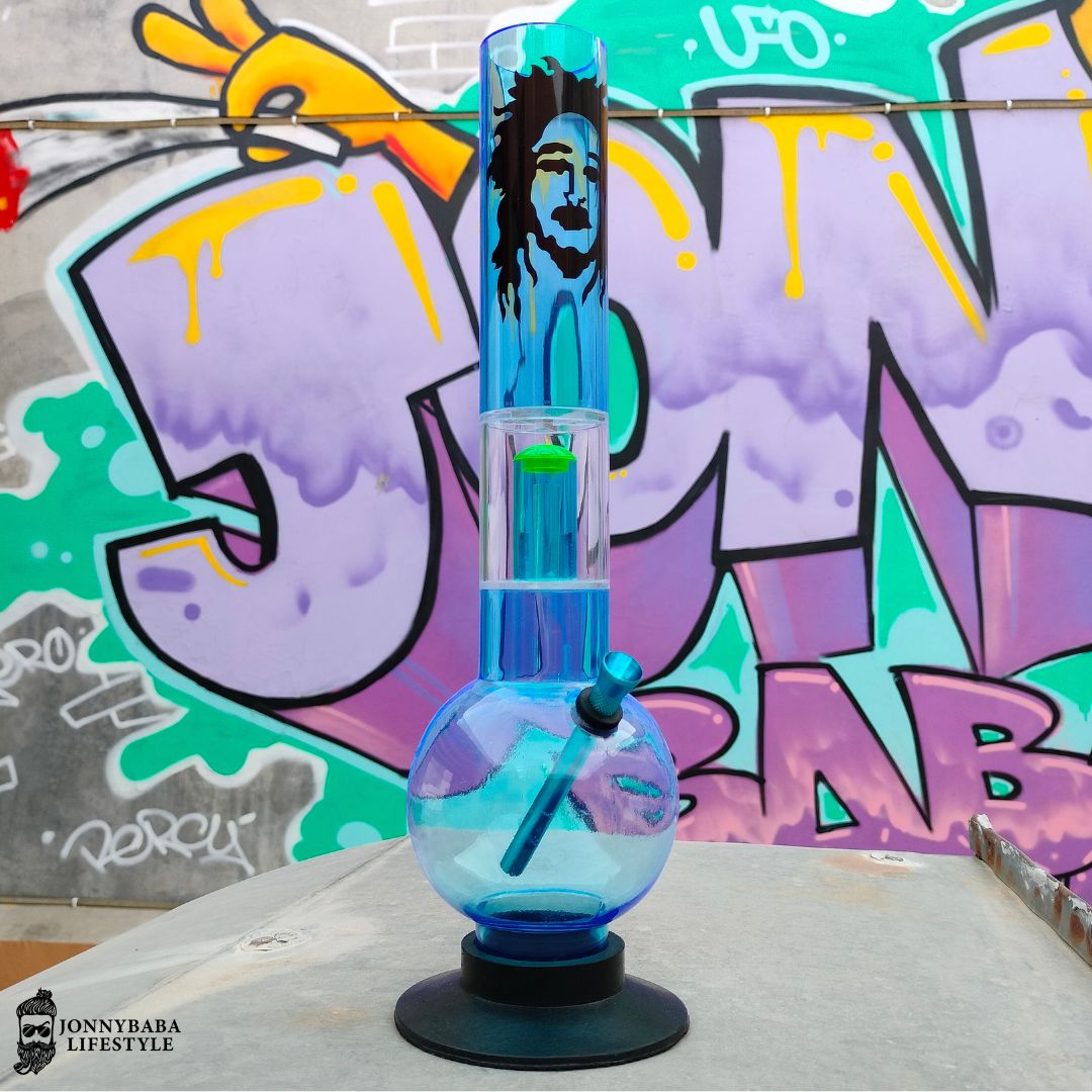 Acrylic Single Percolator Bong Azure - Rastaman