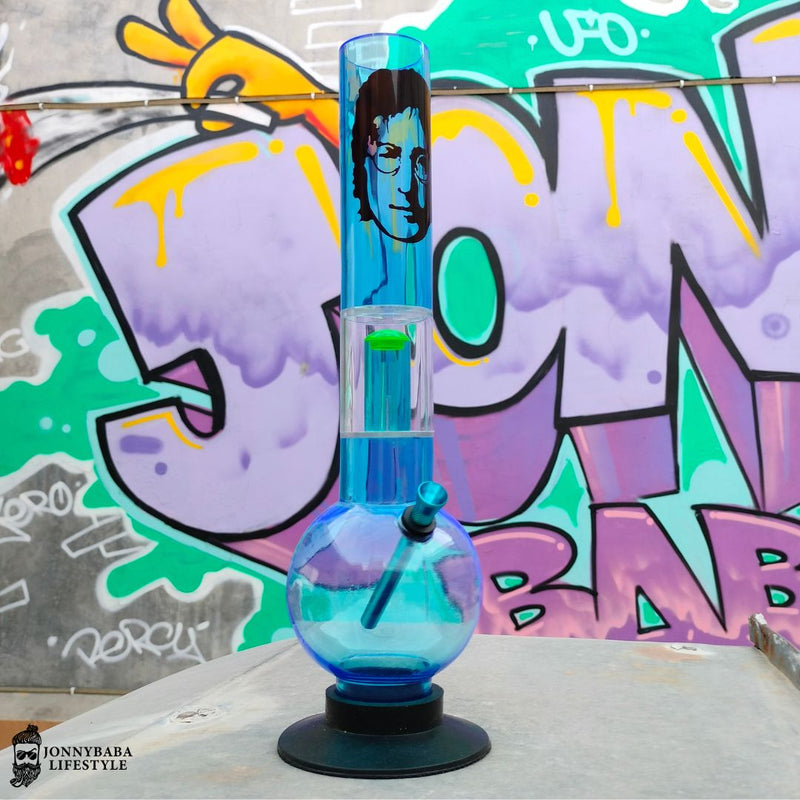 Acrylic Single Percolator Bong Azure - John Lennon