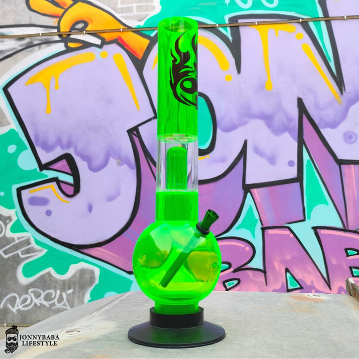 Acrylic Single Percolator Bong - Yin and Yang