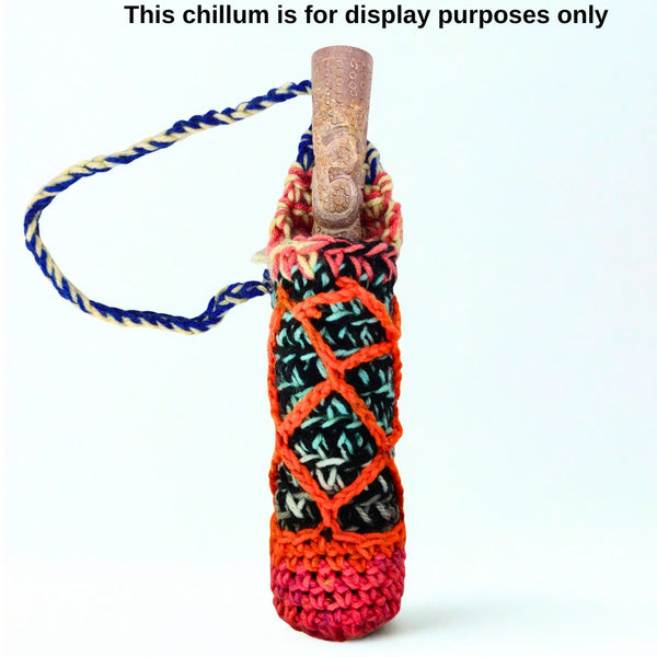 Acrylic Tube Crochet Chillum Hard Case - 7 inch