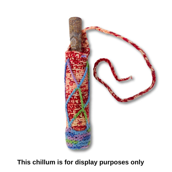 Acrylic Tube Crochet Chillum Hard Case - 9 inch