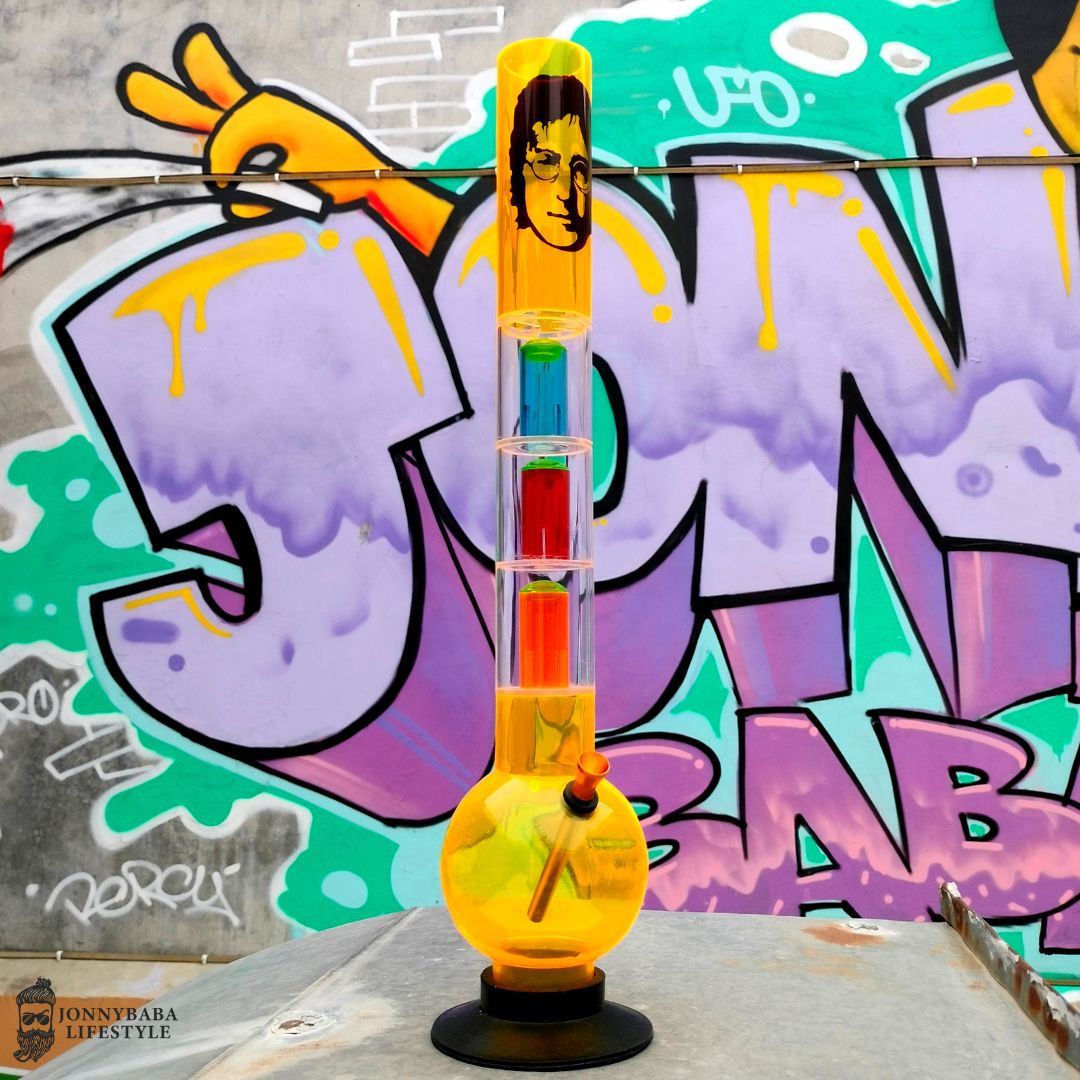 Amber Triple Percolator Bong Acrylic - John Lennon