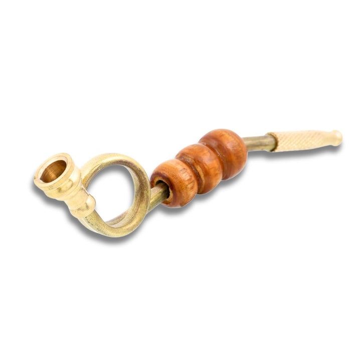 Antique brass cigarette holder pipe
