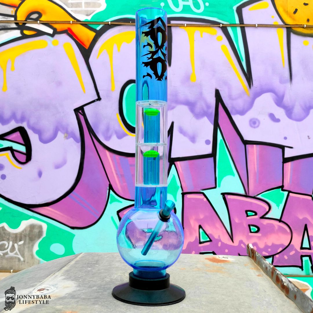 Azure Double Percolator Bong - Kraken