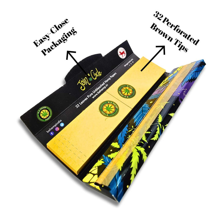 B.E Hemp Premo King Size Papers + Tips

