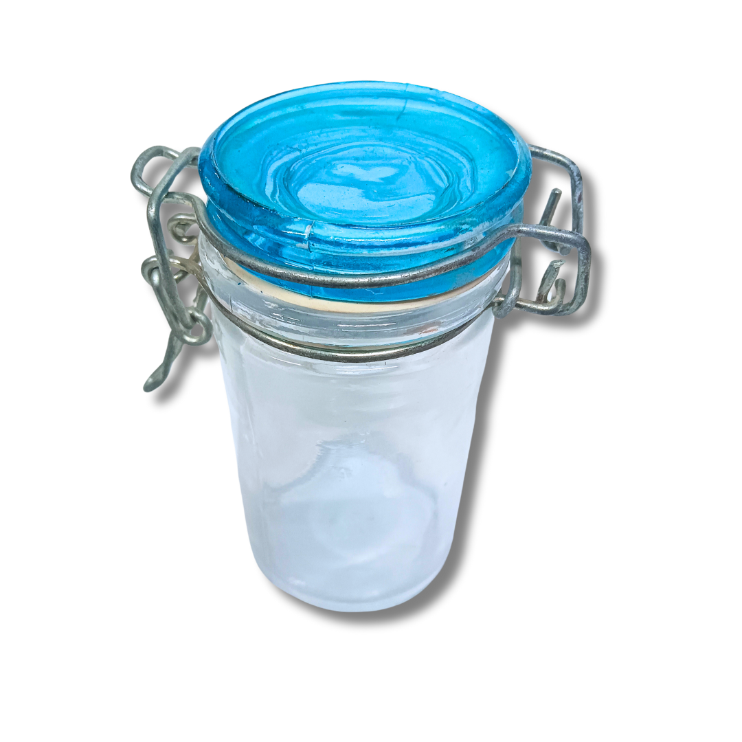 Blue Storage Glass Container Jar - Mini