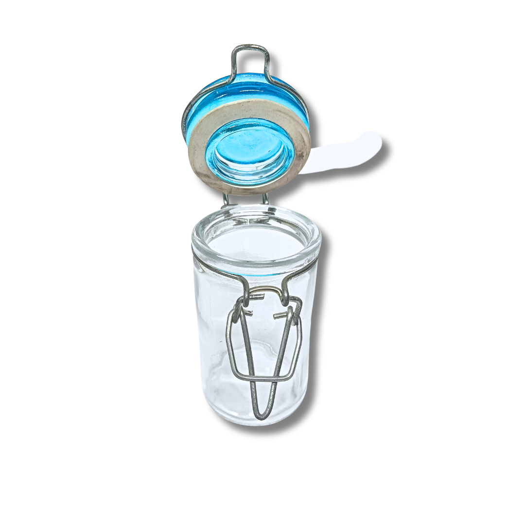 Blue Storage Glass Container Jar - Mini