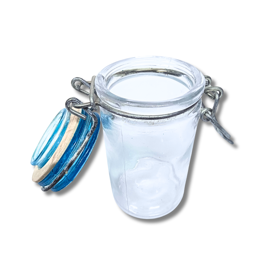 Blue Storage Glass Container Jar - Mini