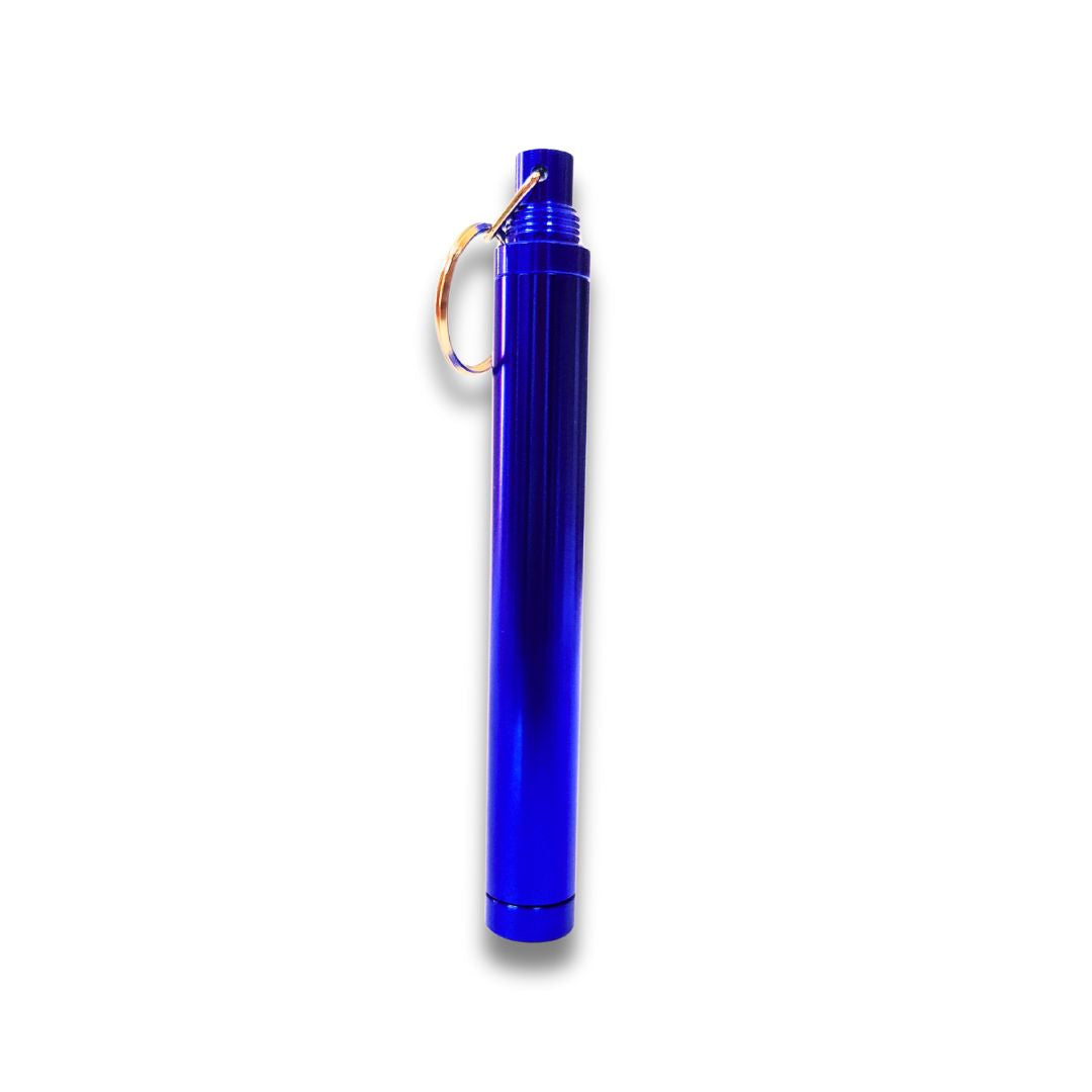 Aluminum Doob Tube with Keychain with Blue color