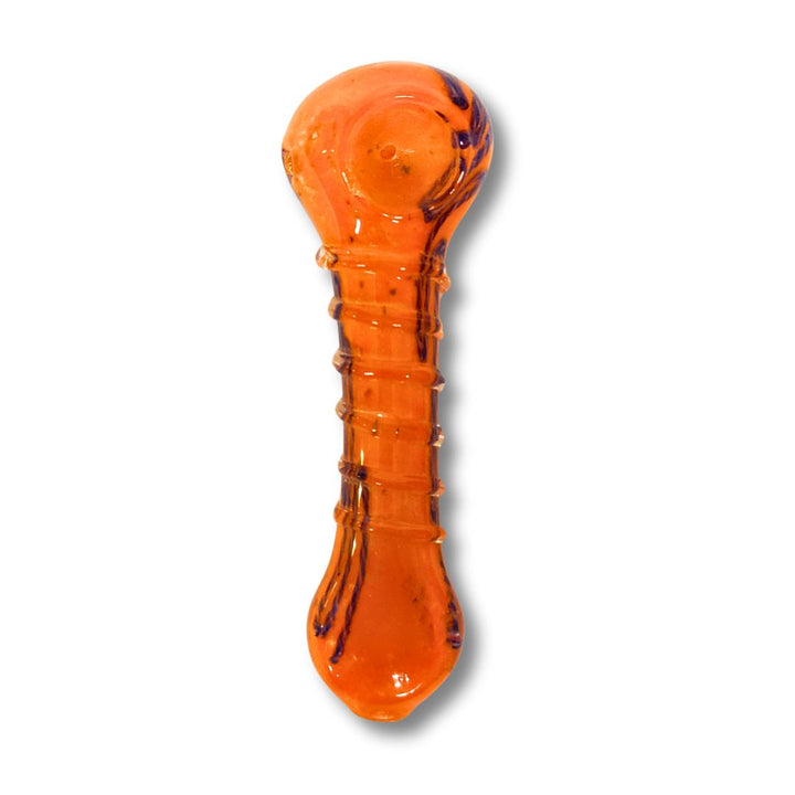 Orange glass pipe on a white background