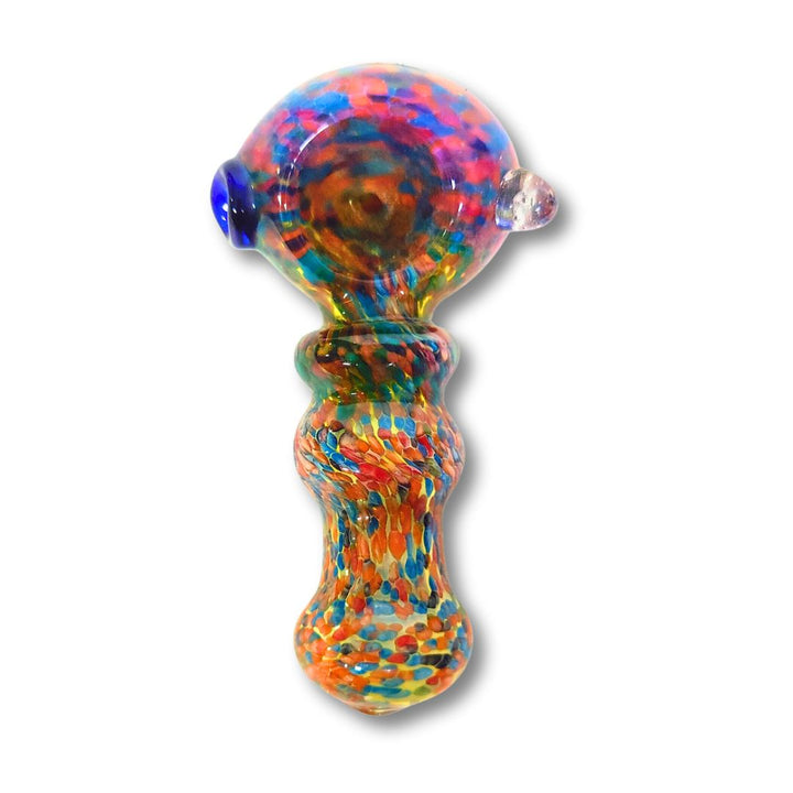 Multicolored glass pipe on a white background