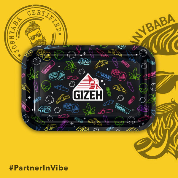 GIZEH Rolling Tray Comic black 