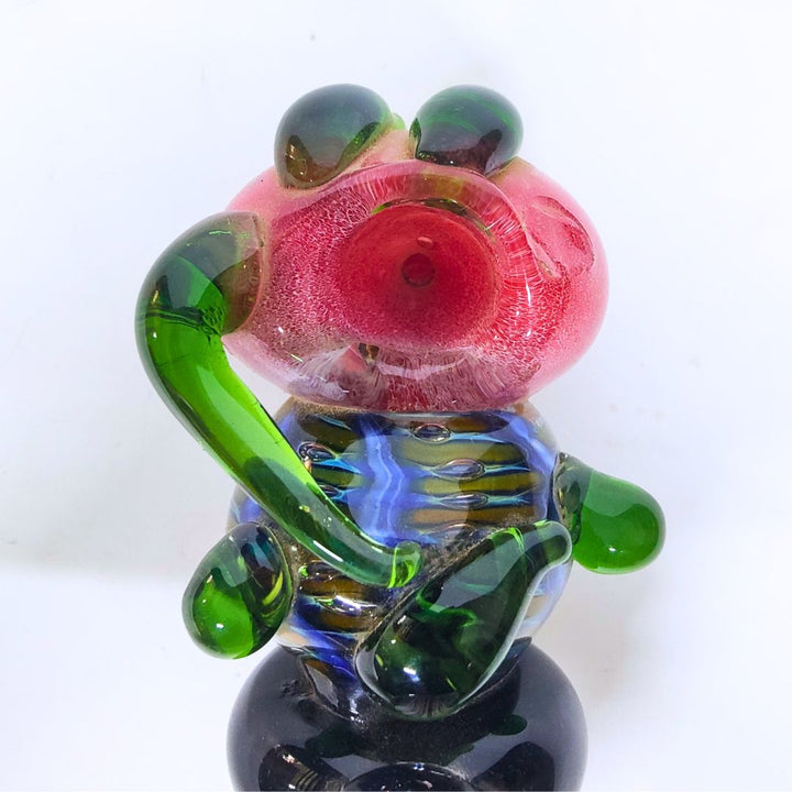 Colorful glass Smoking pipe on a white background