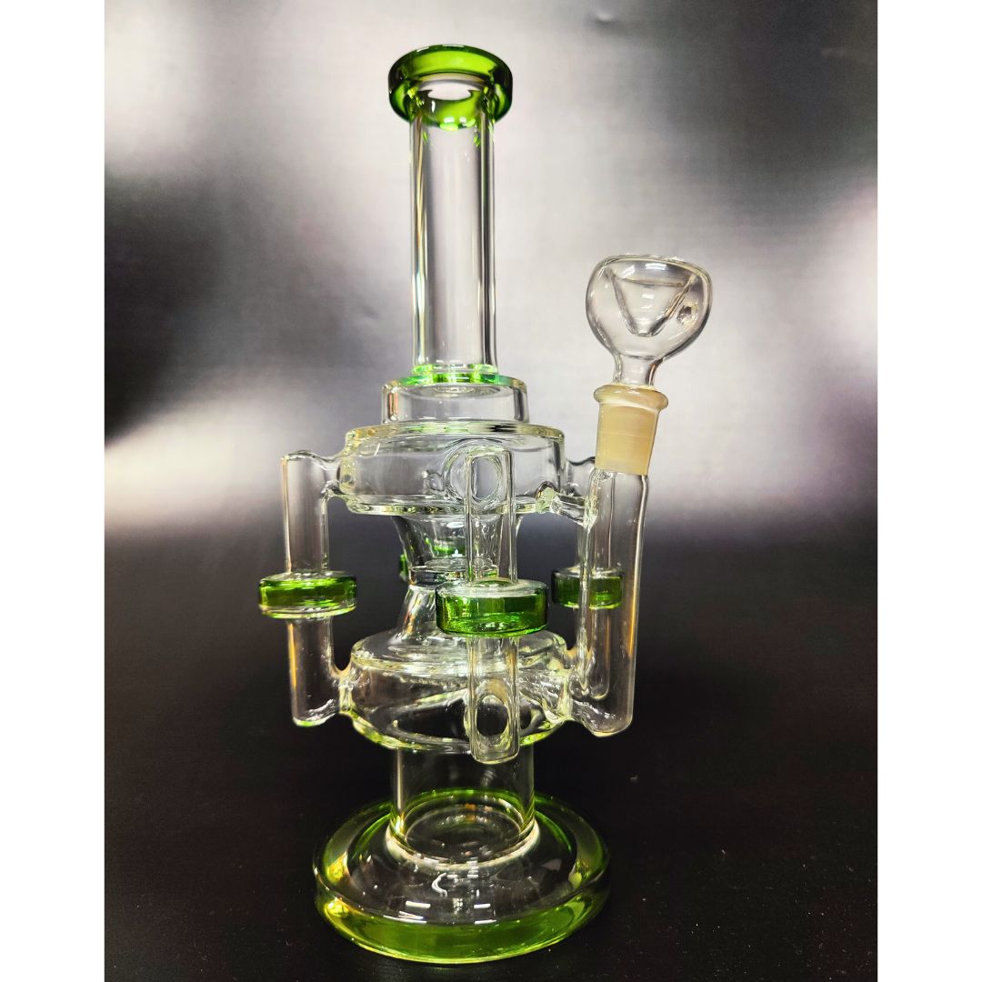 Glass recycler bong 