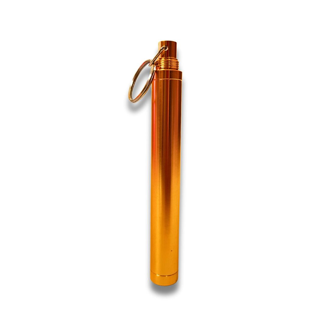 Aluminum Doob Tube with Keychain with gold color