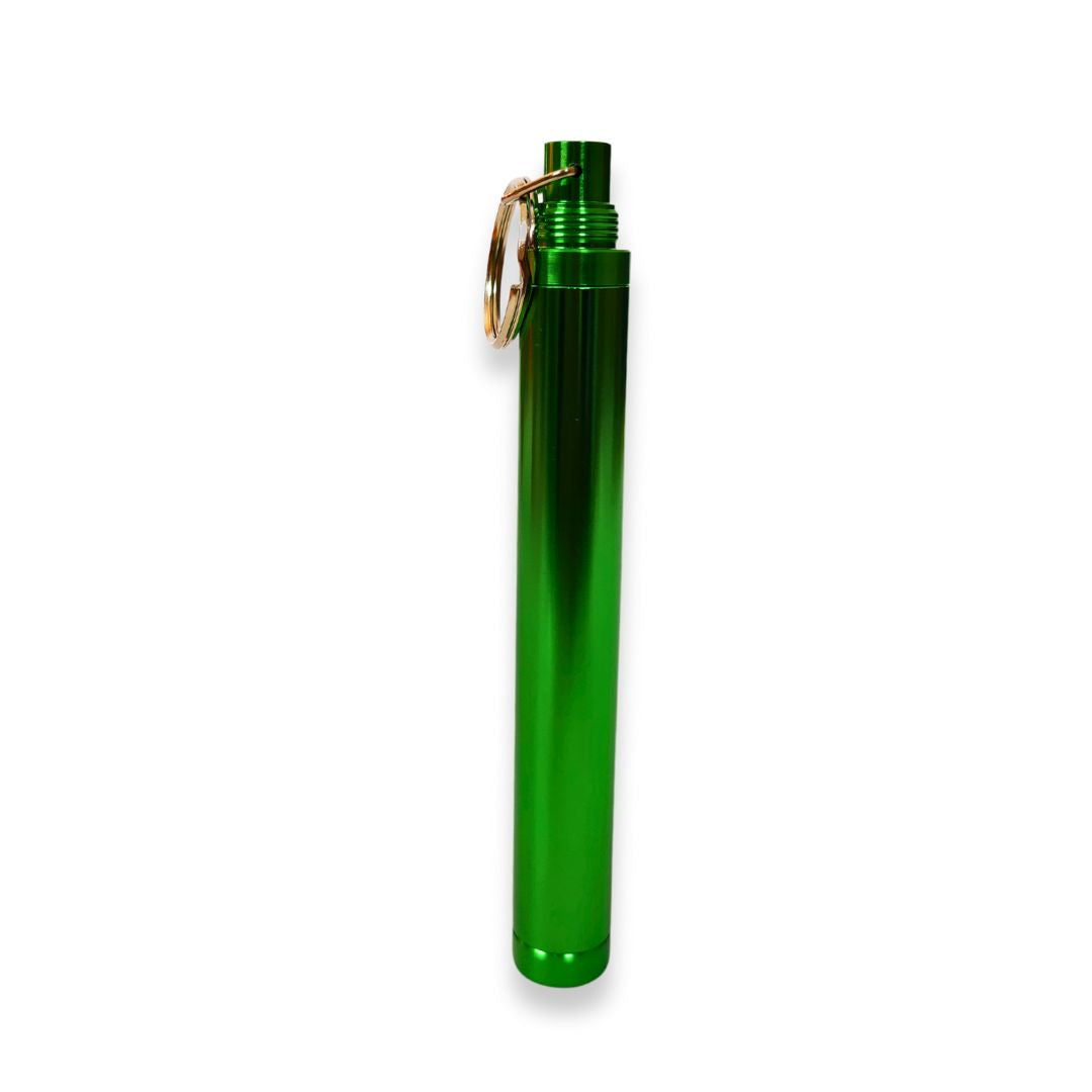 Aluminum Doob Tube with Keychain with Green color