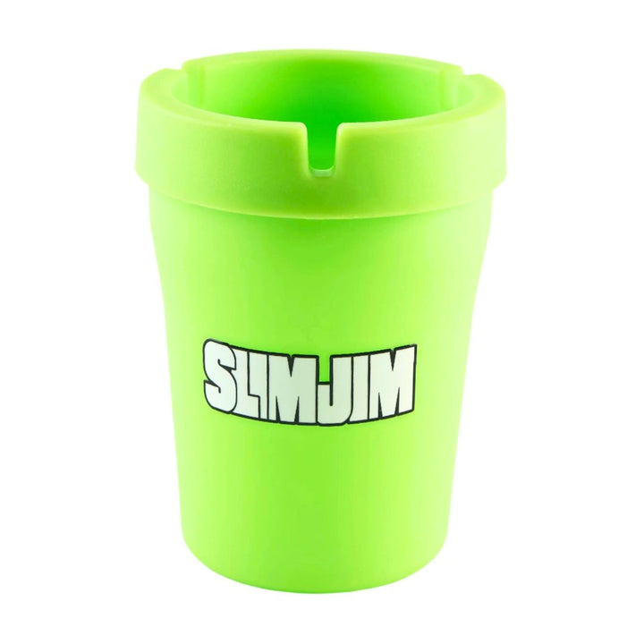 Green SlimJim aSHTRAY on a white background