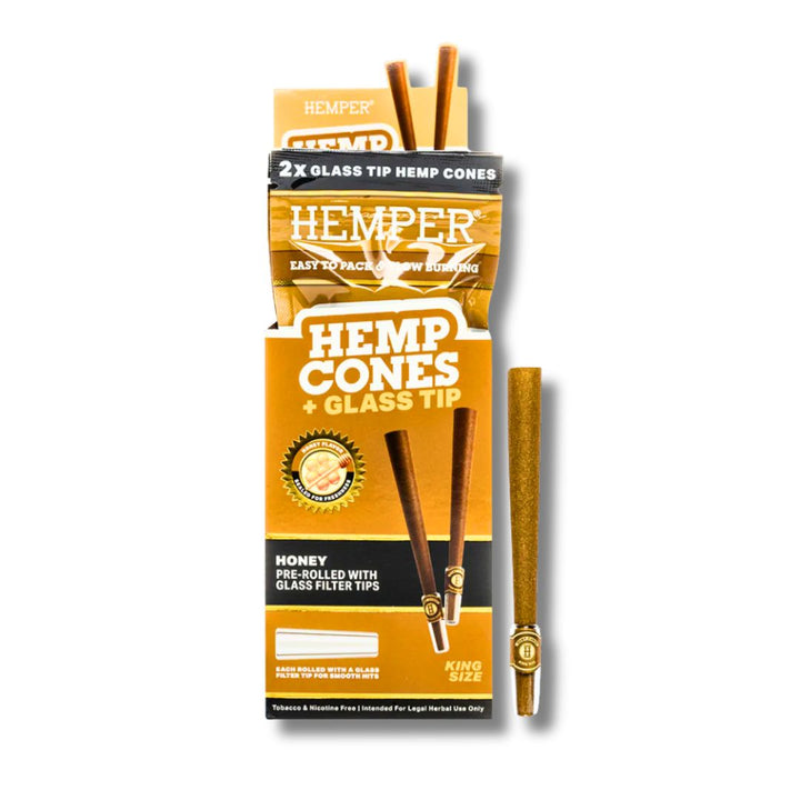 Hemper Glass Tip Hemp cone honey