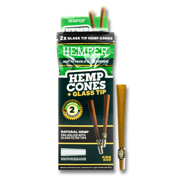 Hemper Glass Tip Hemp cone Natural