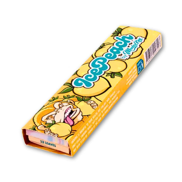 Ice Peach Rolling Paper by Monkey King packaging on a white background