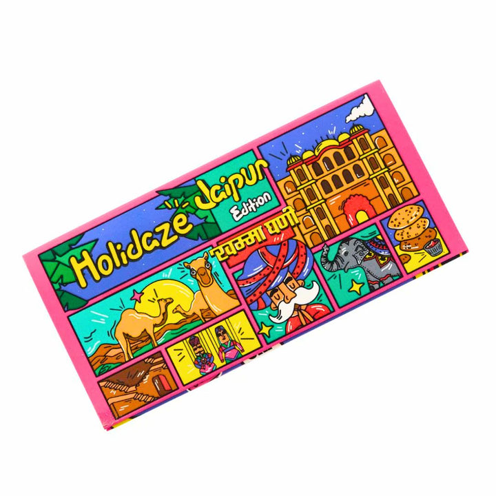Colorful Rolling Paper of Holidaze Jaipur Edition on a white background