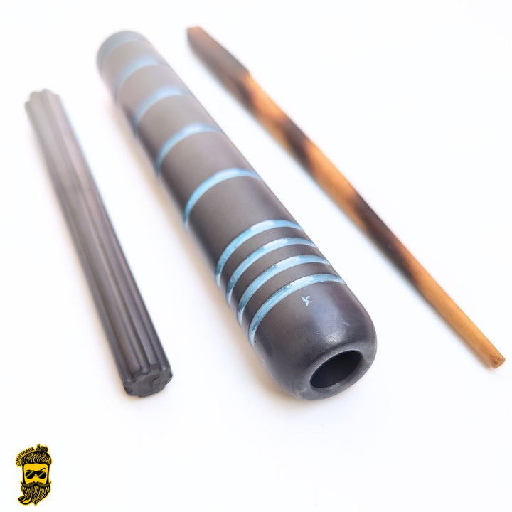 Kaio chillum pipe with stone on white background