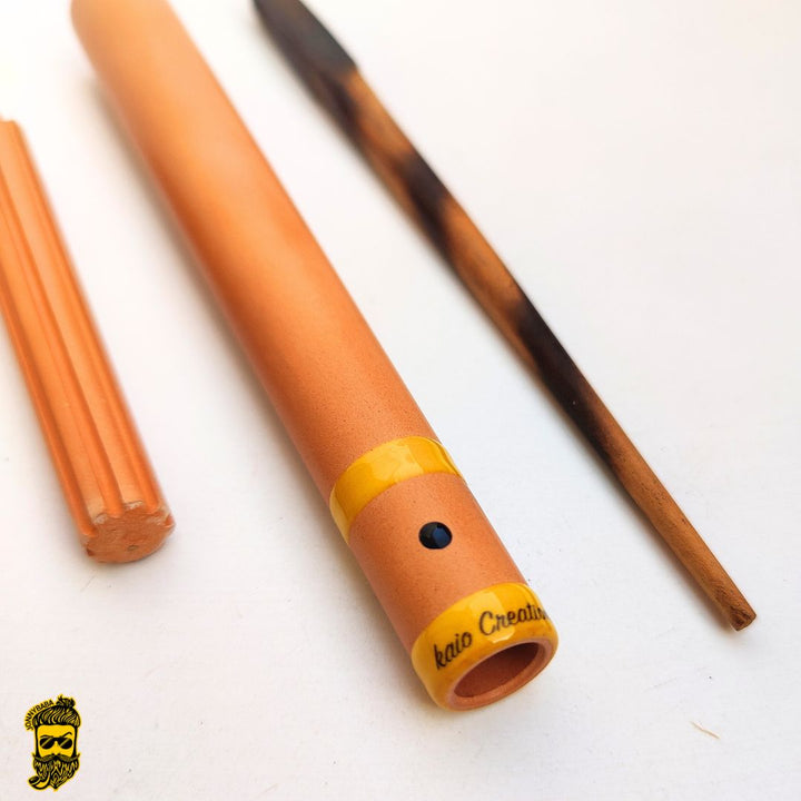 close-up of kaio italian chillum on a white background