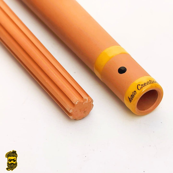Kaio italian pipe with stone white background