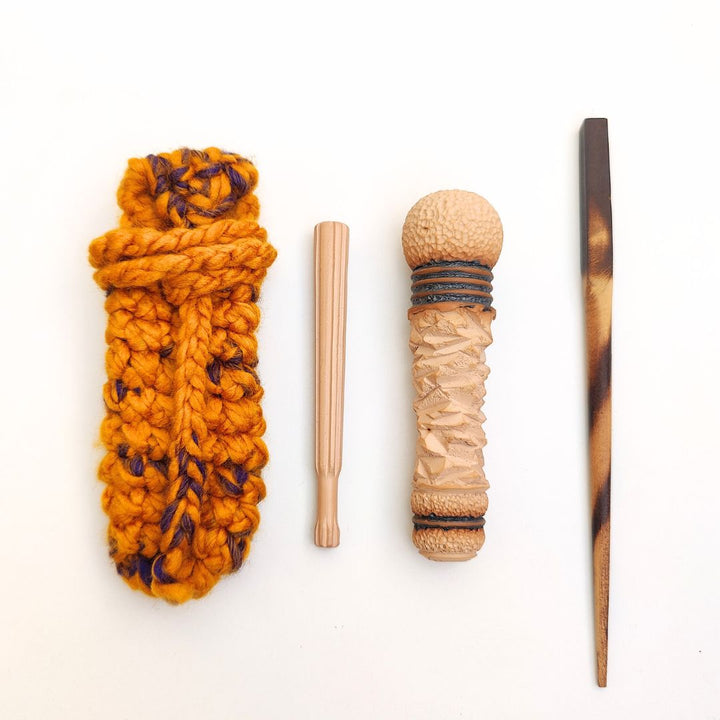 Kaseki Italian chillum with stone, cover and poker