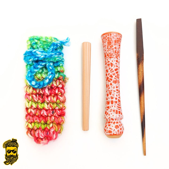 Kaseki Italian Clay Chillum Furia di Fuoco with stone, cover and poker