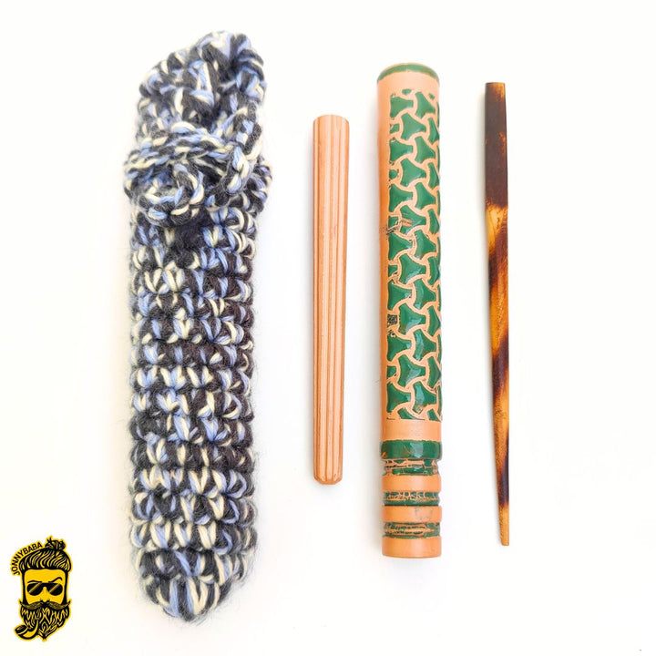 kaseki chillum with cover, stoner and poker 