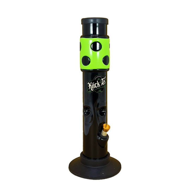 Black and green smoking device with 'Klick It' branding on a white background