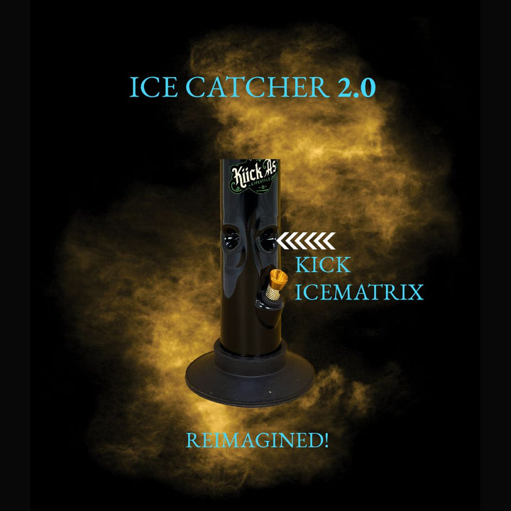 Ice Catcher device with 'Kick IceMatrix' branding on a dark background