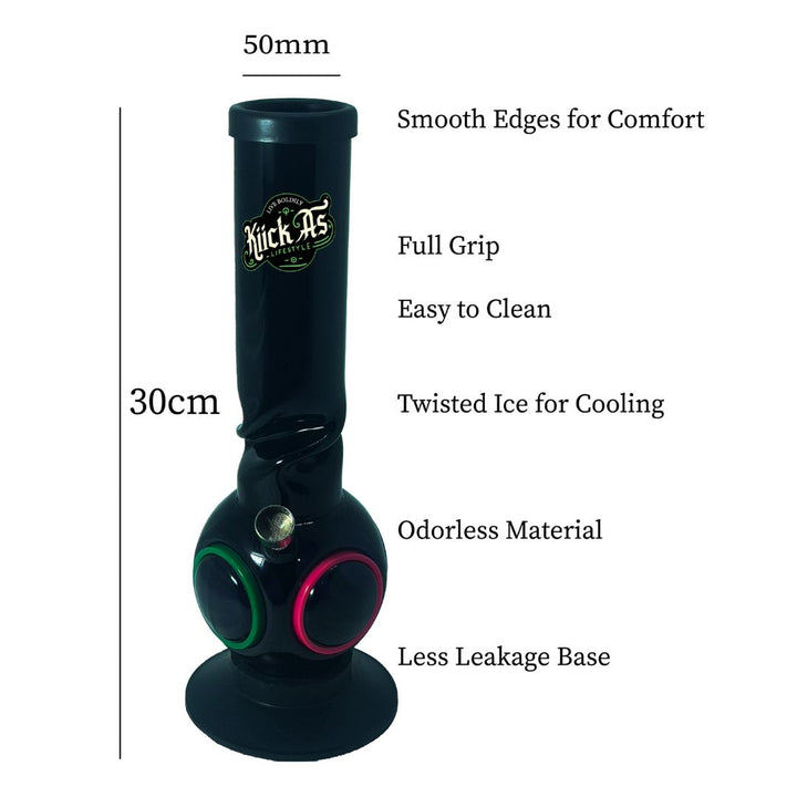 Purple bong with details on a white background