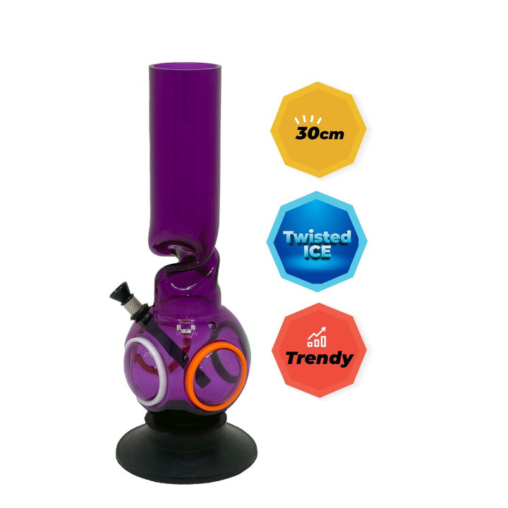 purple plastic ice bong 