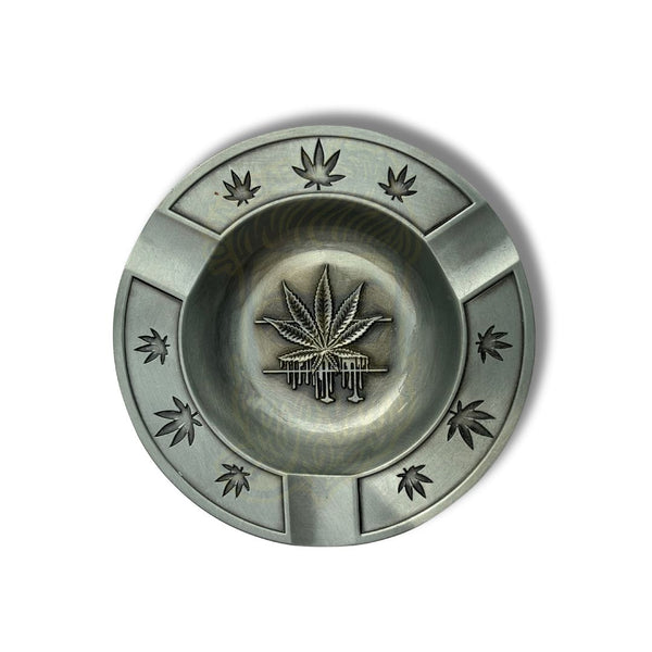 Grey Leaf Metal Ashtray