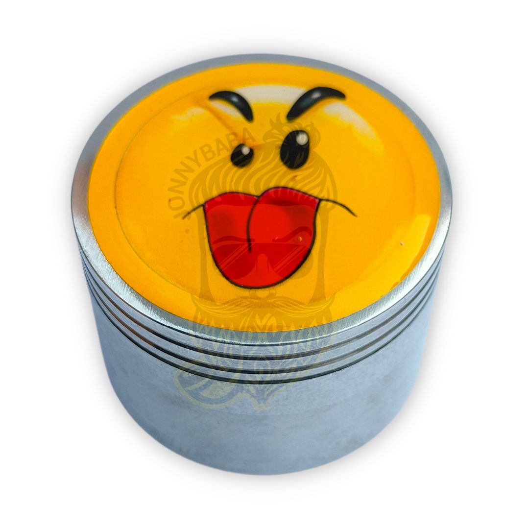 Metal Herb Grinder With 3D Sticker - Emoji